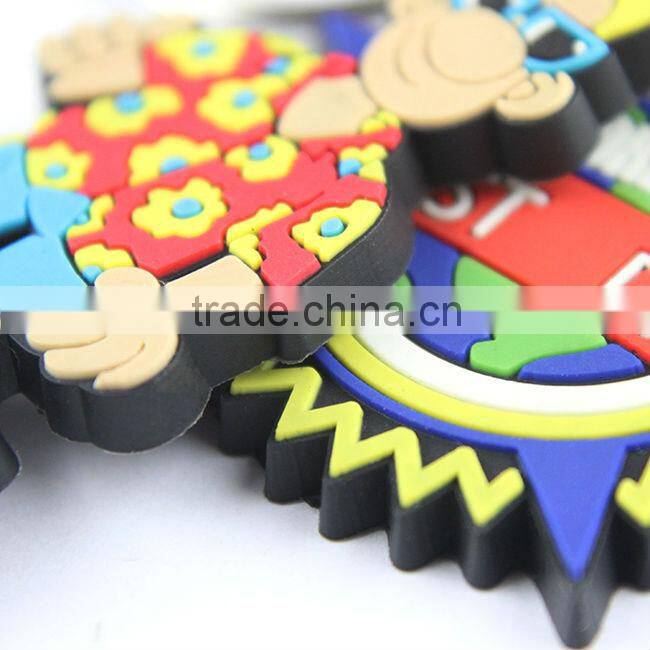 Printed logo & custom design advertising soft rubber key holder