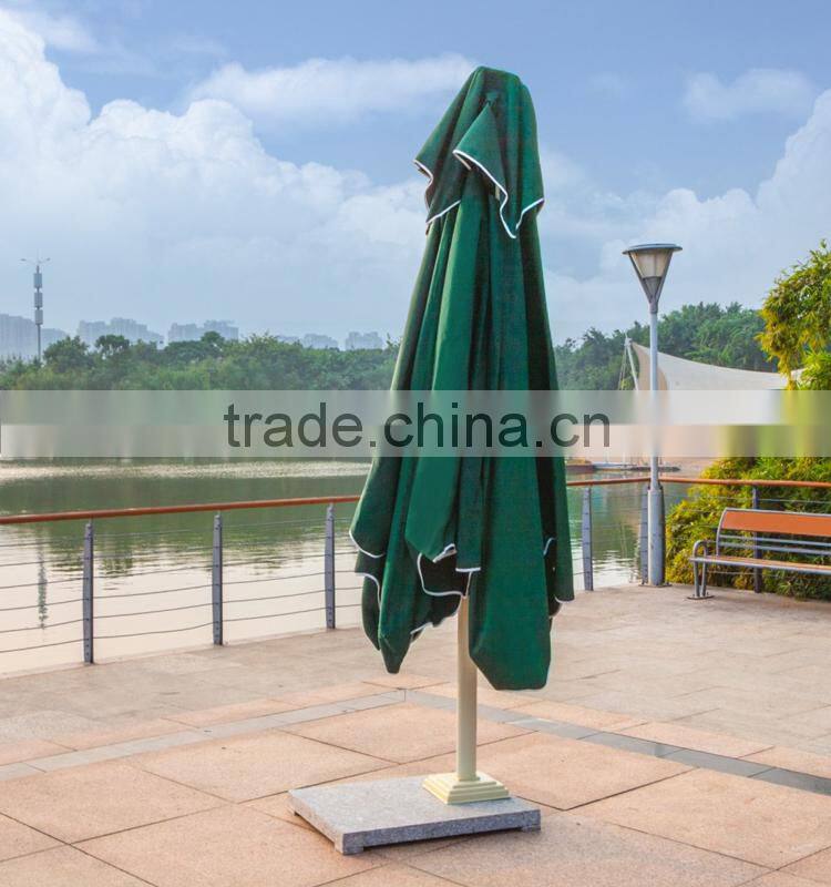 Large Windproof Green Red Beige Round Square Bali Tilt Mechanism Customized Outdoor Patio Garden Beach Umbrella with Marble Base