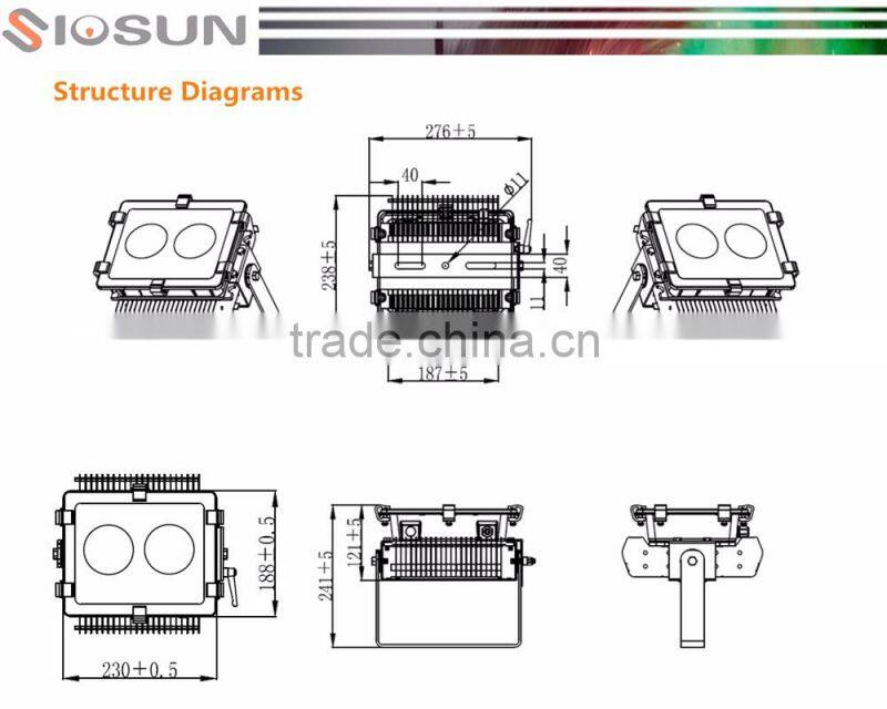 professional design for outdoor using dimmable 110 degree IP 67 led flood light