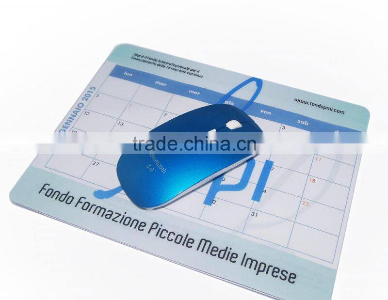 2015-Year Calendar With (BLUE) Font with Holidays List (SQUARE) Mouse Pad