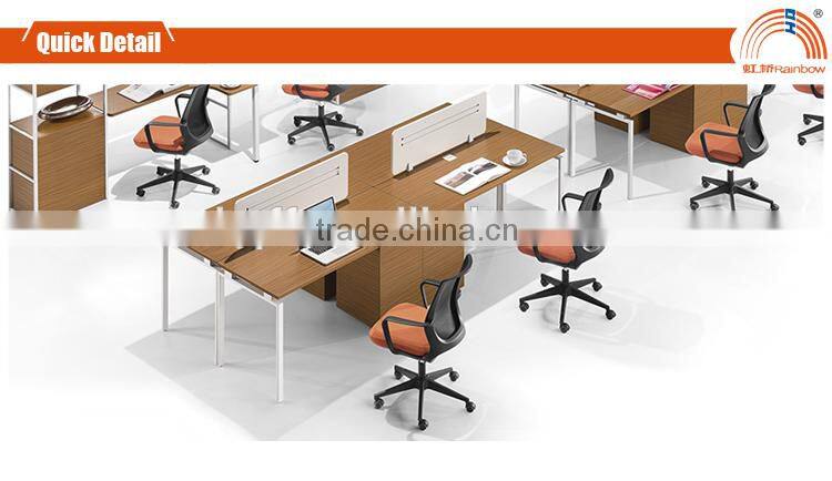 (MFC)PT-10 modern design office workstation for 2 persons metal frame MDF office workstation