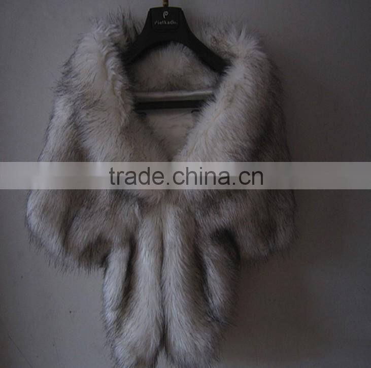 New Ivory Faux Fur Wrap Bridal Bolero Warm Shawl Women's Shrug Stole Jacket