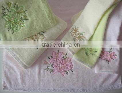 100% cotton luxury decorative bath towel sets