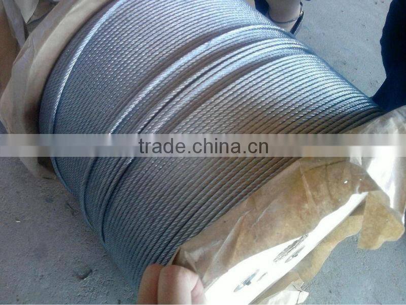 Hot Dipped Steel Wire Rope 6X19