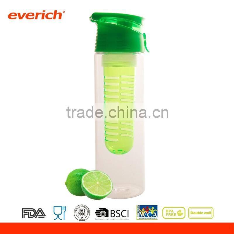2016 fashion new fruit infuser plastic bottles customize and wholesale 700ml water bottle