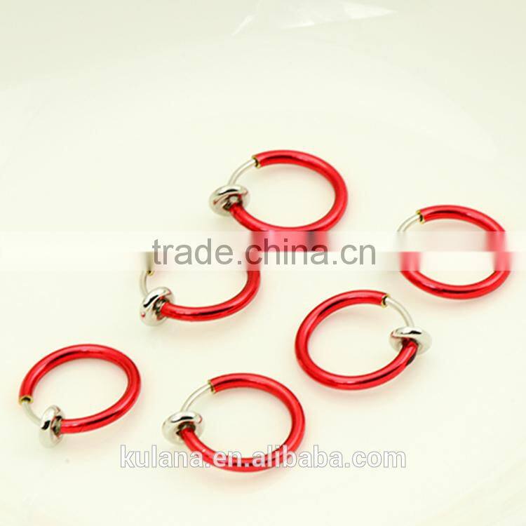 Dongguan Direct Supply Nickel Free Rainbow Fake Plastic Nose Rings