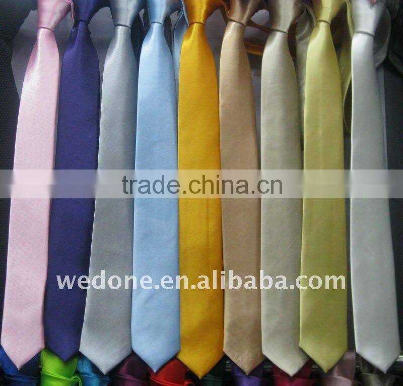 Popular unicolor tie colorful skinny tie