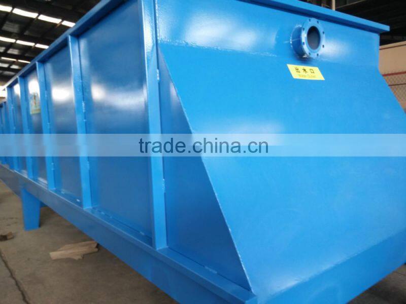 Waste water treatment lamella clarifier