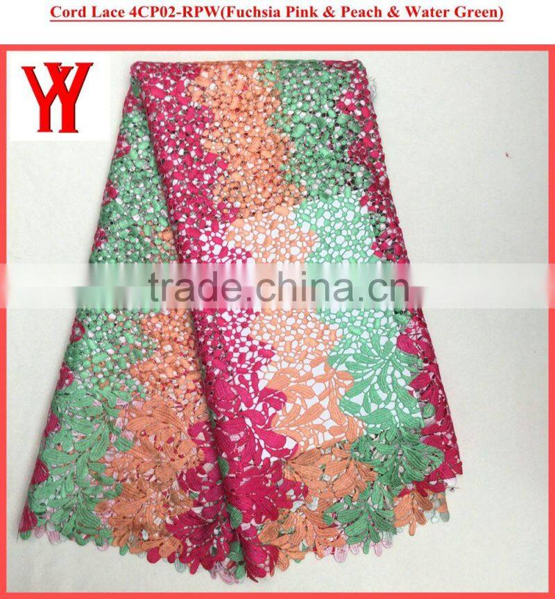 New african fashion dress designs african sequins cord lace fabric with breads