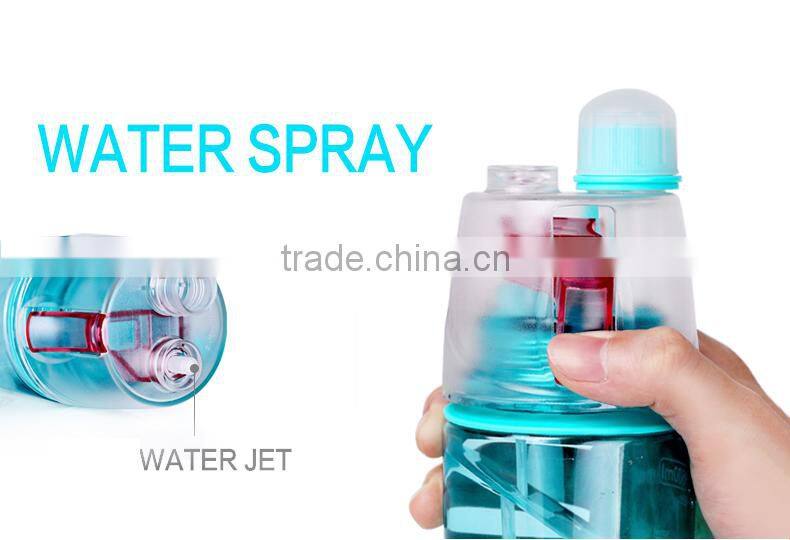 400ML Fashion Design BPA free Plastic Water Bottle with Spray