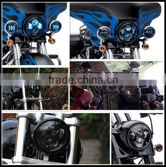 7" LED Headlight For Harley Daviddson Motorcycle Black Chrome Projector Daymaker HID LED Light Bulb JK Wrangler LED Headlamp
