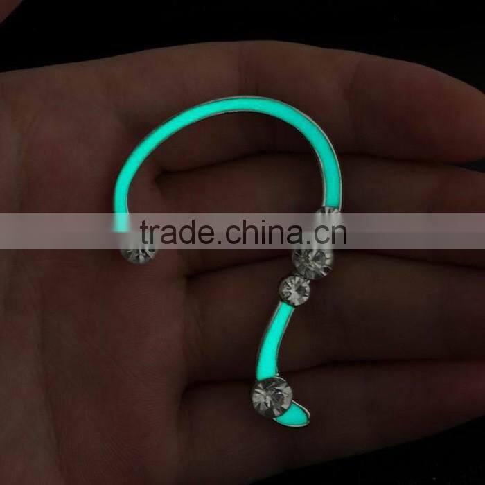 Women wear earring jewelry Luminous diamond cuff earrings