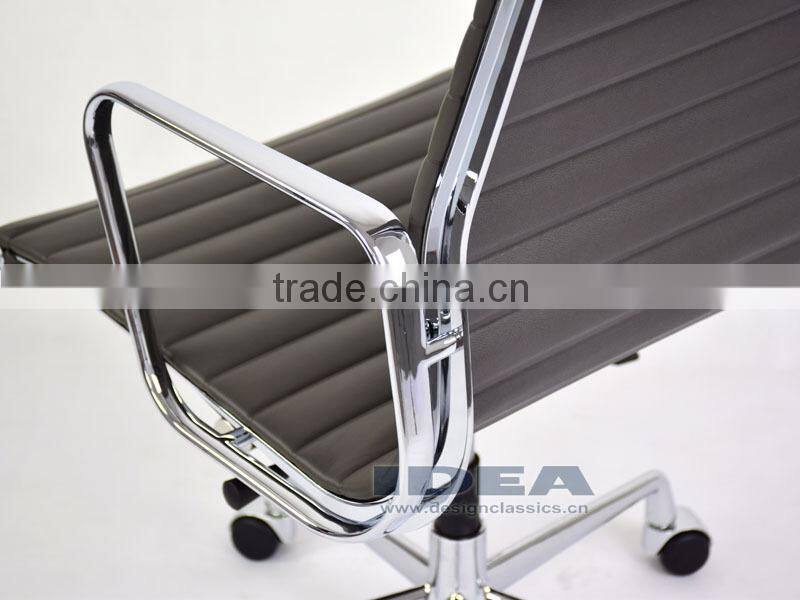 Replica EA119 Charles High Back Office Chair - Dark Grey Color Genuine Leather