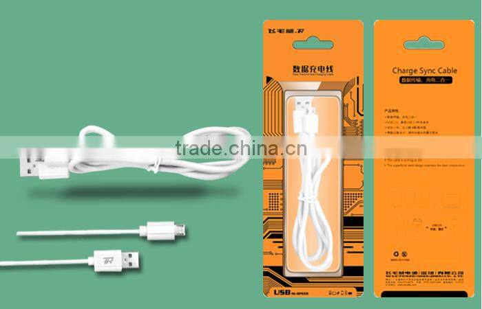 New!!! Micro USB Cable USB Data Cable USB Charger Cable for both of iphone and android two-in-one(CB03)