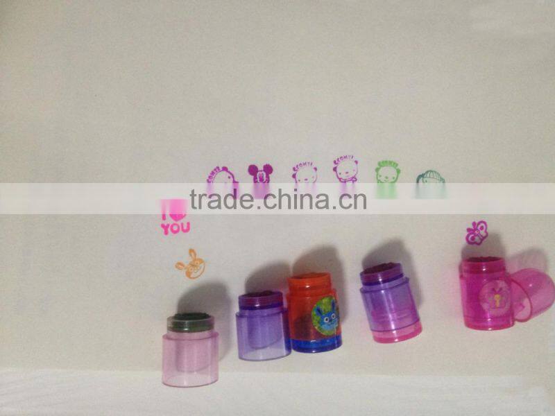 Manufacturer Funny Design Rubber Stamps For Kids/Christmas Cartoon Plastic Toy Stamp