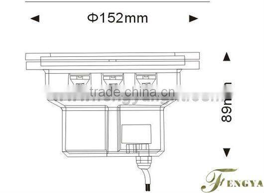 7X1W White / Amber LED underground light outdoor lighting