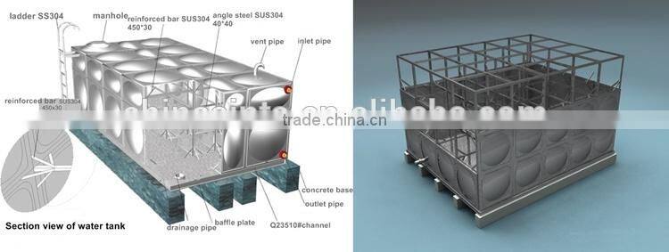 Latest Fashion professional movable stainless steel water tank