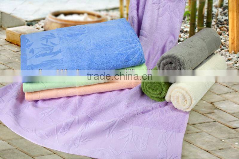 100% cotton zero twist bath towel with lace