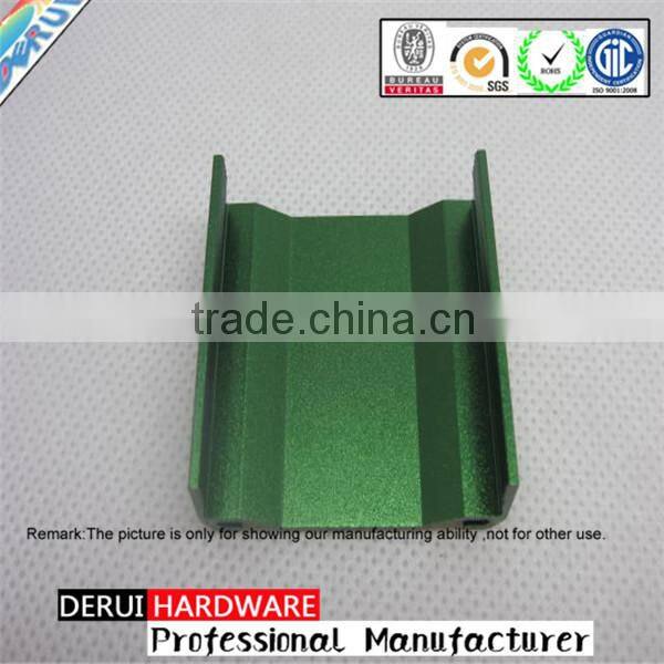 Guandong China aluminum profile cutting anoding green heatsinks h aluminium profile
