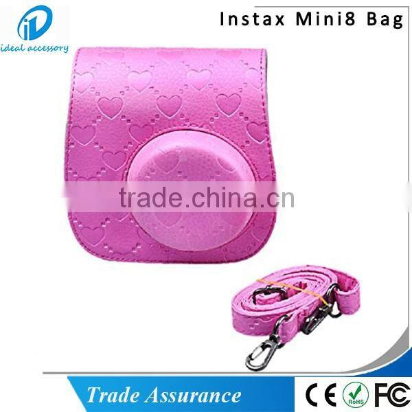 Fashion Heart Style Instax Camera Bags for Fujifilm Instant Mini8 Camera Bag