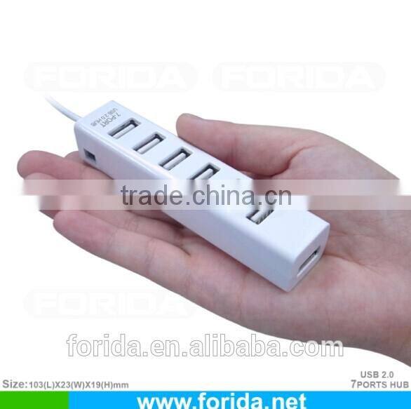 Rectangle 2.0 version USB 7 port multi hub