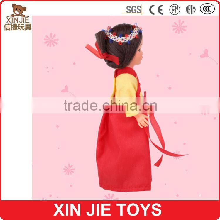 wholesale plastic girl doll customize plastic doll with Finland costume stock plastic girl doll