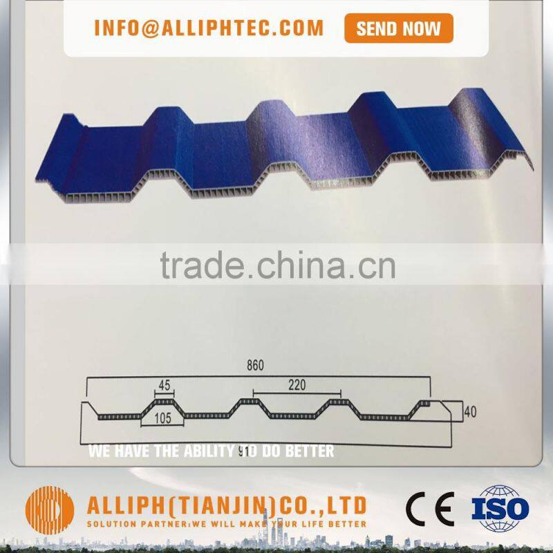 ASA coated hollow corrugated tiles