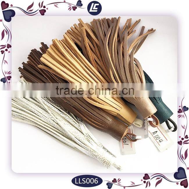 high quality customized leather cord tassel for garment jewelry