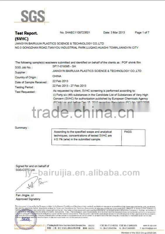 polyolefin shrink film--perfect seal strength!