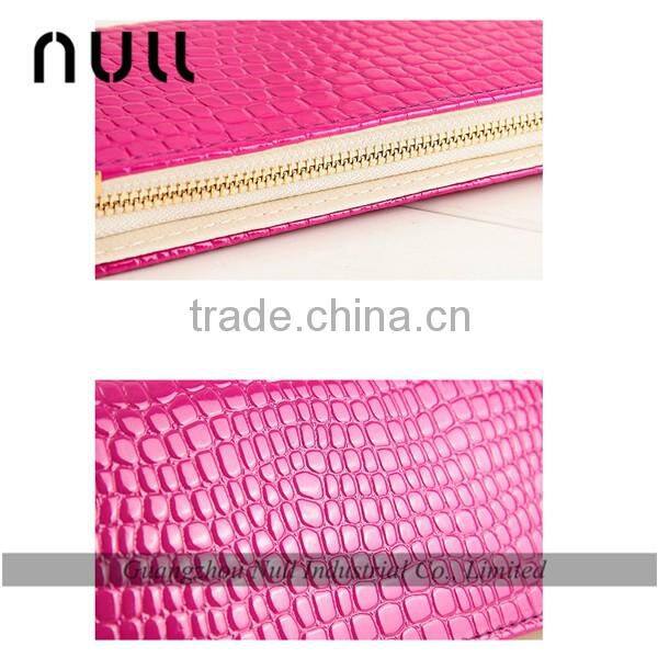 good brand promotion crocodile embossed leather long wallet clutch purse