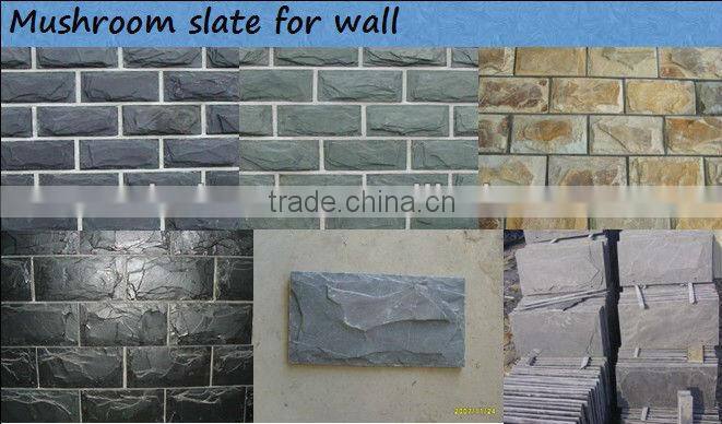 Different sizes special surface natural rusty slate material mushroom stone sale