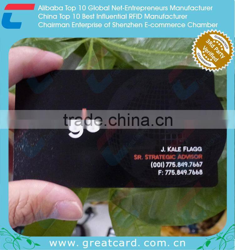 High End Black Anodized Stainless Steel Metal Member Card