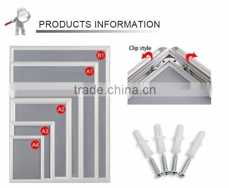 A0,A1,A2,A3, A4 size silver picture photo frame for display