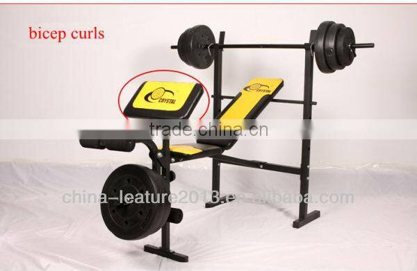 Home Use Standard Fitness Exercise Weight Lifting Bench with Arm Curl