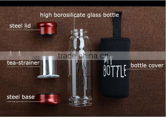high borosilicate glass bottles for tea