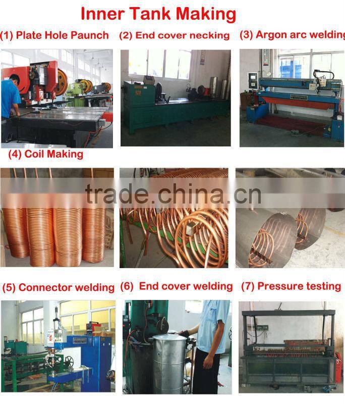 Compact Pre-heated copper coil solar water heaters