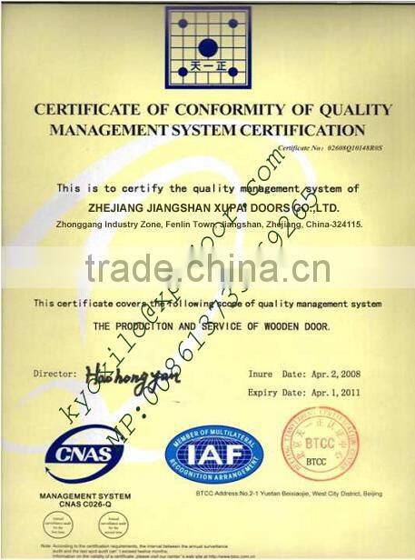 Swing Sliding Inward veneer Painting Wooden Door Exterior Door Xupai Doors Manufacturer with SONCAP Certificater