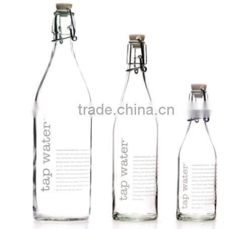 Borosilicate Glass Craft decorating glass water bottle Drinking glass decorations with silicone sleeve