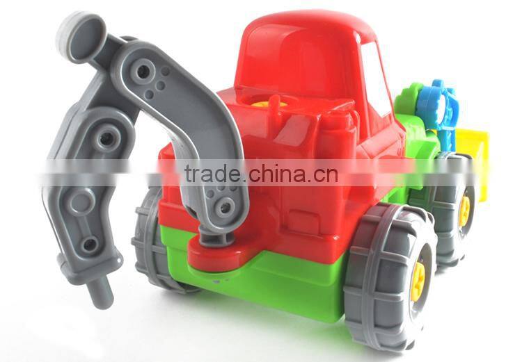 Children diy toy truck plastic assembly toys