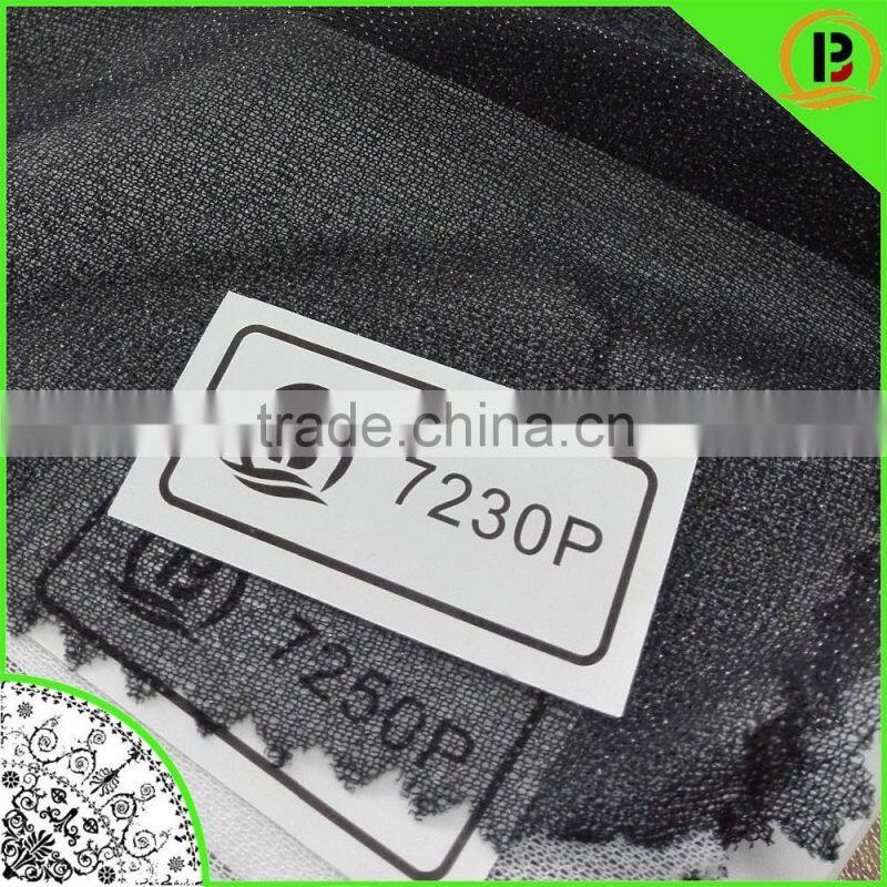 Knitted fusing woven interlining/PA double-dot woven interlining Tube/Jacquard/good price Circular Knitting Interlining