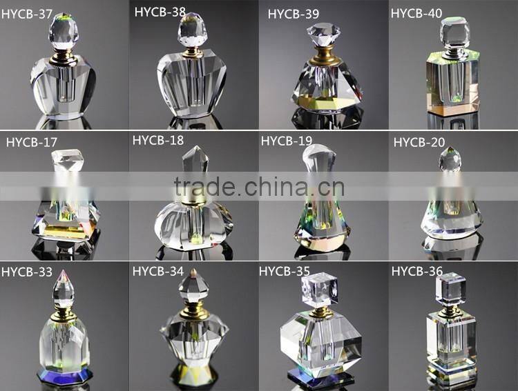 2016 High sale new design glass crystal bottles for perfume