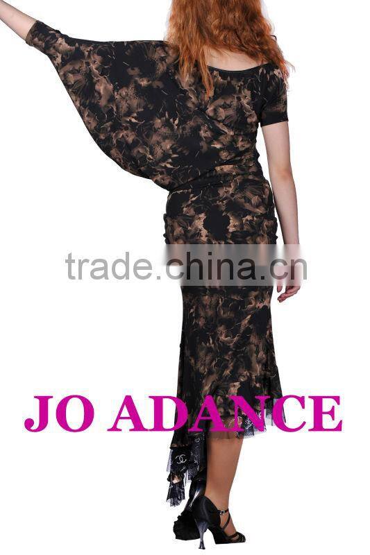 Ladies Latin dance practice skirt GB performances skirt Ms. dance skirt suit latin dance costumes Tights