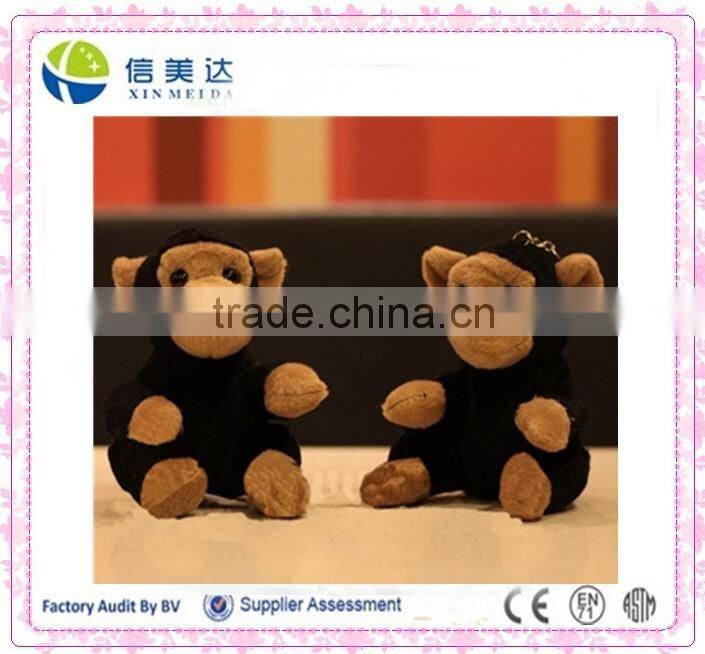 New design Plush Gorilla Keychain Mini Cuddly Toy Keychains