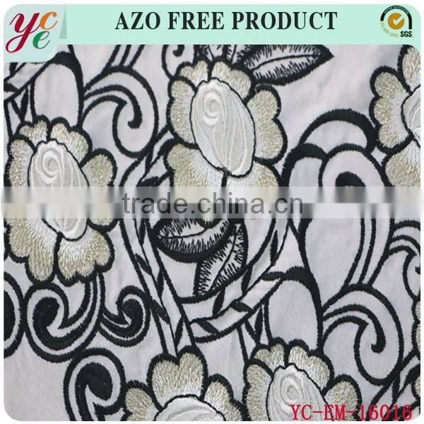 New style vintage patten rayon fabric with cutwork embroidery