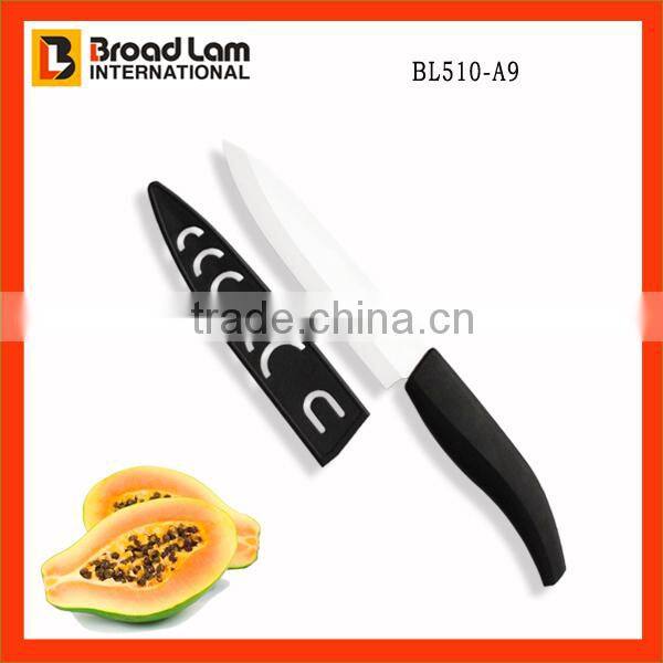 Utility Knife in 5 inch Ceramic blade Zirconia material White Blade with a PP Knife Sheath