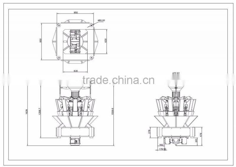 Auto Packing Machine With 10 Head Weigher For Granule