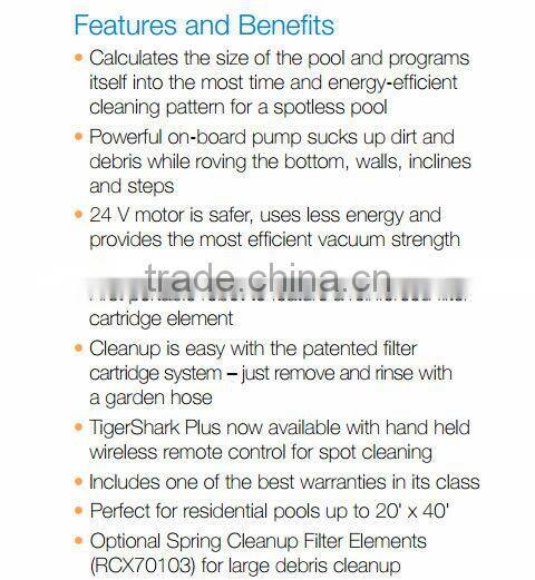 Easy operation automatic robot pool cleaner