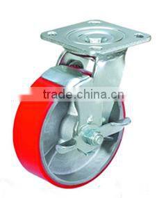 cast iron PU caster