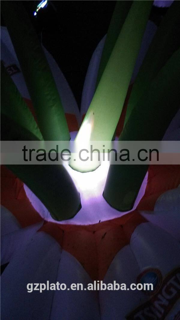 Decorative inflatable LED flower inflatable lily flower with logo printing