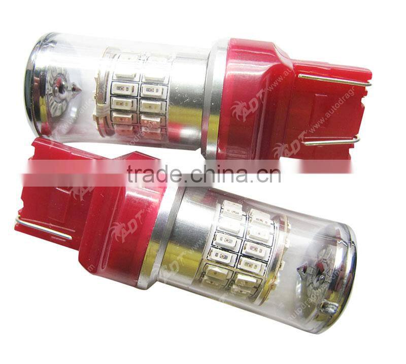 Newest promotion Red 48W 7443 base 3014 SMD 12v dc car led lighting with all base avaliable